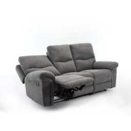 More4Homes Fosse 3 Seater Manual Recliner Fabric Modern Living Sofa Dark Grey - thumbnail 5