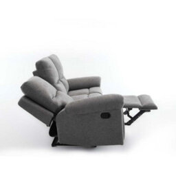 More4Homes Fosse 3 Seater Manual Recliner Fabric Modern Living Sofa Dark Grey - thumbnail 6