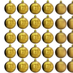 Christmas Tree World 6Cm Gold Bauble Set Shiny/matt (40 Pc) - thumbnail 1