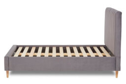 Divan Base Direct Solara Vertical Paneled Fabric Bed Base Only 4Ft6 Double- Verlour Titan - thumbnail 4