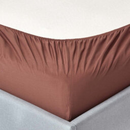 Homescapes Chocolate Egyptian Cotton Fitted Sheet 200 Tc, Small Double - thumbnail 2