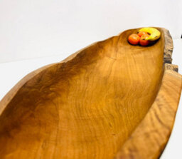 My Square Mile Rustic Wooden Serving Or Display Bowl Carved From Teak Roots (Long Bowl 90Cm) - thumbnail 3