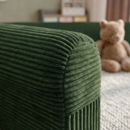 Living Room Upholstered Bench With Foam Core, Freestanding Design Plus Loose Back Cushions 130 X 65 X 43 Green - thumbnail 2