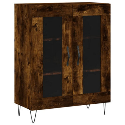 Berkfield Classic Sideboard Smoked Oak 69.5X34X90 Cm Engineered Wood - image 1