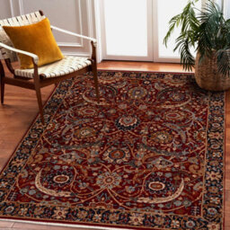 RugsX Carpet Wool Keshan Fringe, Ornament Oriental 6650/53578 Terracotta Beige 80X145 Cm
