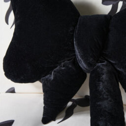 OHS Velvet Bow Shaped Novelty  Decorative Scatter Cushion Plush Pillow - thumbnail 2