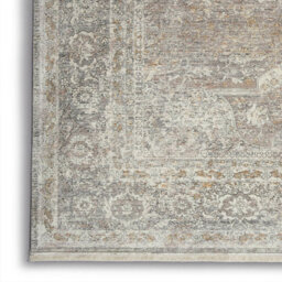 Silver Cream Luxurious Traditional Bordered Floral Rug Easy To Clean Living Room And Bedroom-259Cm X 351Cm - thumbnail 7
