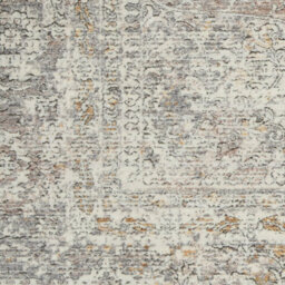 Silver Cream Luxurious Traditional Bordered Floral Rug Easy To Clean Living Room And Bedroom-259Cm X 351Cm - thumbnail 4