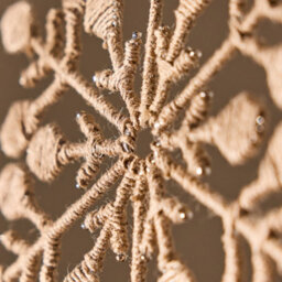 Dibor Brown Jute Snowflake Christmas Decorations Tree Topper - thumbnail 4