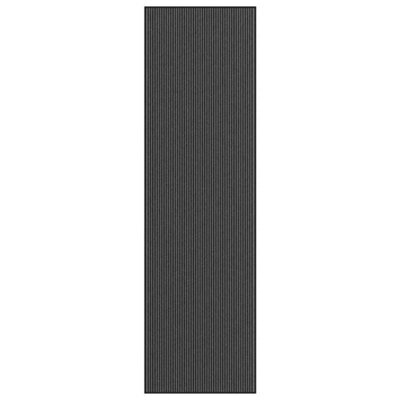 Berkfield Doormat Stripe Black And Grey 115X400 Cm - image 1