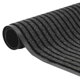 Berkfield Doormat Stripe Black And Grey 115X400 Cm - thumbnail 4