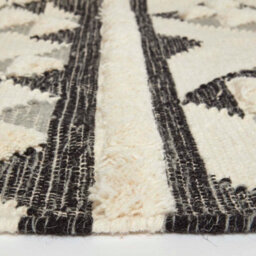 Homescapes Kota Black & Grey Kilim Wool Rug 120 X 170 Cm - thumbnail 4