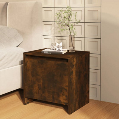 Berkfield Bedside Cabinet Smoked Oak 45X34X44.5 Cm Engineered Wood - image 1