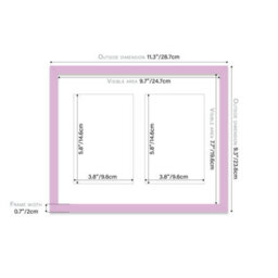 10X8 Inch 2 Opening Photo Collage Frame, Display Two 6X4 Inch Photos, Multi Aperture Family Picture Frame, Lilac - thumbnail 4