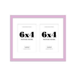 10X8 Inch 2 Opening Photo Collage Frame, Display Two 6X4 Inch Photos, Multi Aperture Family Picture Frame, Lilac - thumbnail 2