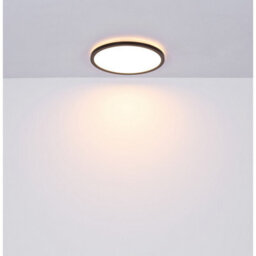 Luminosa Lighting Luminosa Sapana 42Cm Round Flush Ceiling Light Black Ip44 Led 3000K - thumbnail 8