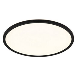 Luminosa Lighting Luminosa Sapana 42Cm Round Flush Ceiling Light Black Ip44 Led 3000K