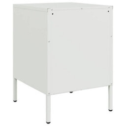 Berkfield Bedside Cabinet White 36X39X50.5 Cm Steel - thumbnail 8