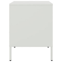 Berkfield Bedside Cabinet White 36X39X50.5 Cm Steel - thumbnail 7
