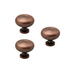 Homestylestore 1050 X 750mm Antique White Wall Mounted Mirrored Door Bathroom Cabinet And Aged Bronze Round Handles - thumbnail 2