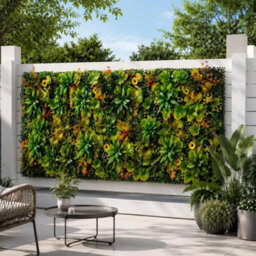 Sunflower 2 Green Artificial Hedge Panels, Plant Wall Backdrop For Indoor & Outdoor Decor - thumbnail 3