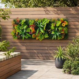 Sunflower 2 Green Artificial Hedge Panels, Plant Wall Backdrop For Indoor & Outdoor Decor - thumbnail 6