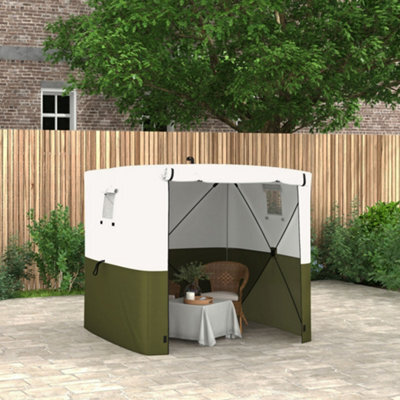 Outsunny 2 X 2M Pop Up Gazebo With Sides Easy Up Party Tent With Carry Bag Green - image 1