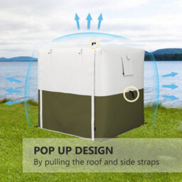 Outsunny 2 X 2M Pop Up Gazebo With Sides Easy Up Party Tent With Carry Bag Green - thumbnail 4