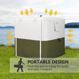 Outsunny 2 X 2M Pop Up Gazebo With Sides Easy Up Party Tent With Carry Bag Green - thumbnail 7