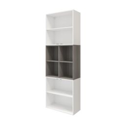 GoodHome Atomia Freestanding Grey & White Oak Effect Office & Living Storage - thumbnail 3