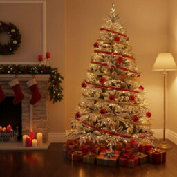 Shatchi 10Ft Green Lapland Snow Covered Christmas Tree - thumbnail 9