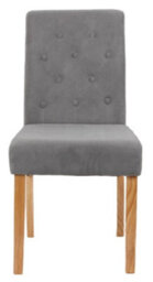 Set Of 6 Grey Velvet Scroll Top Dining Chair - Modern Dining Room Furniture - thumbnail 5