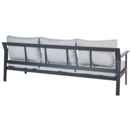 Beliani Garden Sofa 3 Seater Kiato Metal Light Grey - thumbnail 5