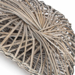 Red Hamper H184 Wicker Large Heart Wreath Grey Wash Finish - thumbnail 3