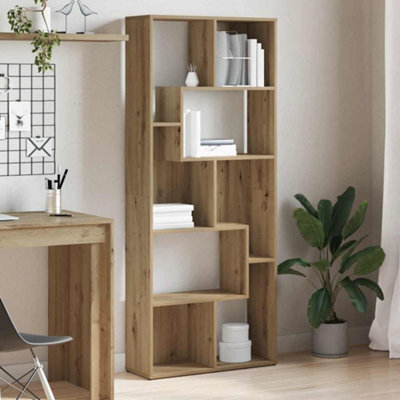 Walplus Bookcase Artisan Oak 67X24X161 Cm Engineered Wood - image 1