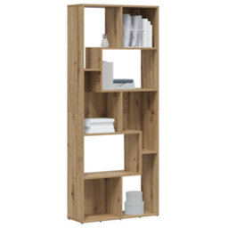 Walplus Bookcase Artisan Oak 67X24X161 Cm Engineered Wood - thumbnail 4