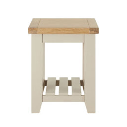 The Furniture Market Cheshire Dove Grey Painted Side Lamp Table With Slatted Shelf - thumbnail 6