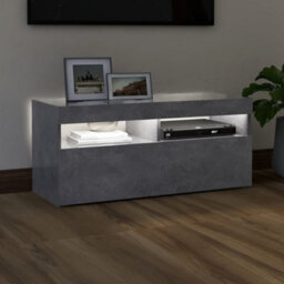 Walplus Tv Cabinet With Led Lights Concrete Grey 90X35X40 Cm - thumbnail 3