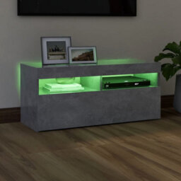 Walplus Tv Cabinet With Led Lights Concrete Grey 90X35X40 Cm - thumbnail 4