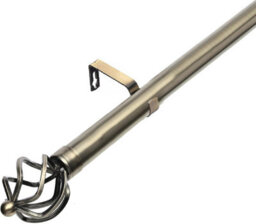 Lister Cartwright 28mm Antique Brass Fixed Metal Curtain Pole Set With Cage Finial(240 Cm) - thumbnail 3