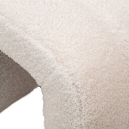 Nordlys White Bouclé Pouf Vintage Style Living Room - thumbnail 8