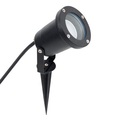 Valuelights Derwent Modern Ground Spike Wall Mount Ip65 Rated Outdoor Light In Black Finish - image 1