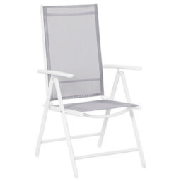 Beliani Garden Dining Set 6 Seater Catania Metal Grey - thumbnail 4