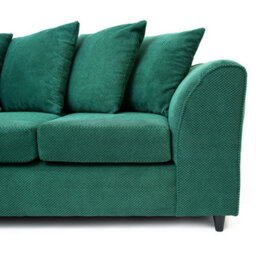 Abakus Direct Jumbo Grid Forest Green 3 Seater Sofa  Plush Comfort With Deeply Padded Cushions - thumbnail 9