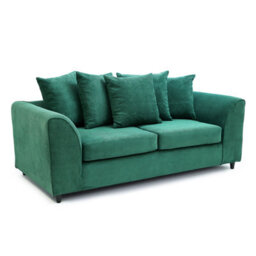 Abakus Direct Jumbo Grid Forest Green 3 Seater Sofa  Plush Comfort With Deeply Padded Cushions - thumbnail 6