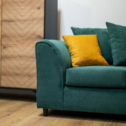 Abakus Direct Jumbo Grid Forest Green 3 Seater Sofa  Plush Comfort With Deeply Padded Cushions - thumbnail 3