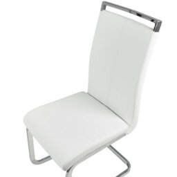 Beliani Set Of 2 Dining Chairs Greedin Faux Leather White - thumbnail 7