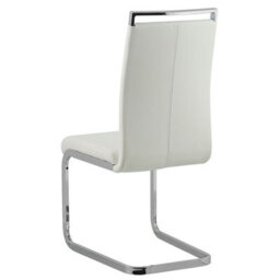 Beliani Set Of 2 Dining Chairs Greedin Faux Leather White - thumbnail 6