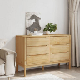 Walplus Chest Of Drawers Floro Wax Brown Solid Wood Pine - thumbnail 3