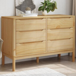 Walplus Chest Of Drawers Floro Wax Brown Solid Wood Pine